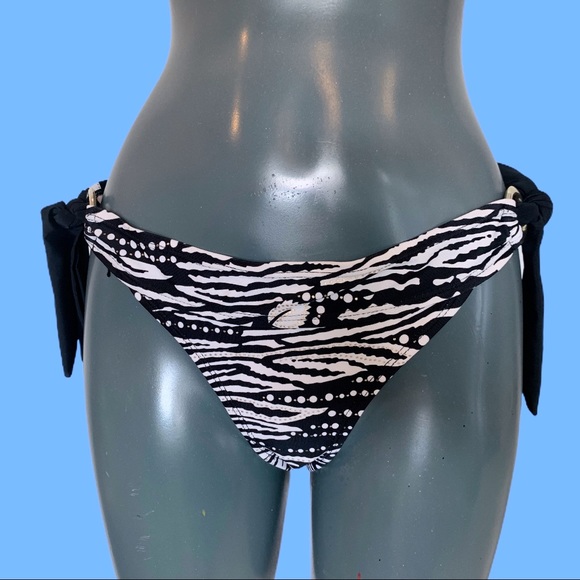 🦓 Ed Hardy Style Aqua Funky Zebra Print Bikini 👙 - Picture 3 of 4